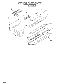 CONTROL PANEL PARTS Diagram and Parts List for KSSP36QMS00  KitchenAid Refrigerator