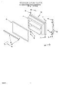 FREEZER DOOR, LIT/OPTIONAL Diagram and Parts List for ET22DMXFW00  Whirlpool Refrigerator
