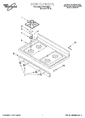 COOKTOP Diagram and Parts List for SF305PEEQ0  Whirlpool Range