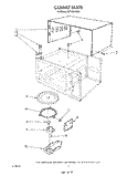 CABINET Diagram and Parts List for MT1851XW0  Whirlpool Microwave
