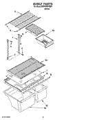 SHELF PARTS, OPTIONAL PARTS Diagram and Parts List for ET8WTEXVQ00  Whirlpool Refrigerator