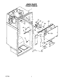 LINER Diagram and Parts List for ET18ZKXWW00  Whirlpool Refrigerator