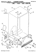 CABINET PARTS Diagram and Parts List for KSCS25INSS00  KitchenAid Refrigerator