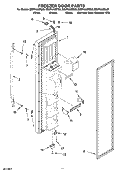 FREEZER DOOR PARTS Diagram and Parts List for ED5FHAXSQ00  Whirlpool Refrigerator