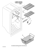 LINER PARTS Diagram and Parts List for DUF570WDD01  Whirlpool Freezer