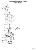 MOTOR AND HOUSING PARTS Diagram and Parts List for KCB348SGR0  KitchenAid Blender