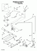 MANIFOLD PARTS Diagram and Parts List for WFG110AVQ0  Whirlpool Range