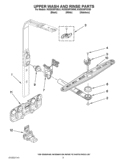 UPPER WASH AND RINSE PARTS Diagram and Parts List for KUDS30FXSS8  KitchenAid Dishwasher