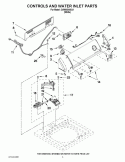 CONTROLS AND WATER INLET PARTS Diagram and Parts List for CAW9244XQ1  Whirlpool Washer