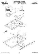 COOKTOP, LITERATURE Diagram and Parts List for RS610PXGV7  Whirlpool Range
