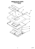 HIDDEN BAKE PARTS, MISCELLANEOUS PARTS Diagram and Parts List for YKERC608LS0  KitchenAid Range