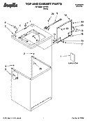 TOP AND CABINET PARTS Diagram and Parts List for IJ41001  Inglis Washer