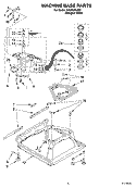 MACHINE BASE Diagram and Parts List for SAWS900JQ0  Whirlpool Washer