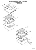 REFRIGERATOR SHELF PARTS Diagram and Parts List for 7ED2GTQXPL01  Whirlpool Refrigerator