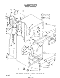 CABINET Diagram and Parts List for ET14AKXSW04  Whirlpool Refrigerator
