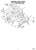 CONTROL PANEL PARTS Diagram and Parts List for GLP85200  Whirlpool Range