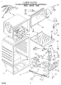 LINER Diagram and Parts List for 8ET18ZKXDW01  Whirlpool Refrigerator