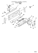 CONTROL PANEL PARTS Diagram and Parts List for WGE33301  Whirlpool Range