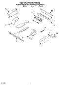 TOP VENTING Diagram and Parts List for RS675PXGB10  Whirlpool Range