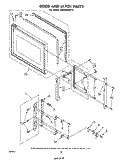 DOOR AND LATCH Diagram and Parts List for MW8200XP0  Whirlpool Microwave