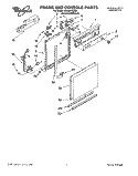 FRAME AND CONSOLE Diagram and Parts List for DU900PCDB0  Whirlpool Dishwasher