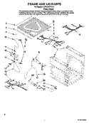FRAME AND LID PARTS Diagram and Parts List for KUDD03STPA10  KitchenAid Dishwasher