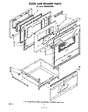 DOOR AND DRAWER Diagram and Parts List for RM988PXKW0  Whirlpool Microwave Oven Combo