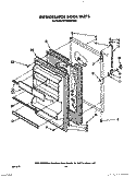REFRIGERATOR DOOR, LIT/OPTIONAL Diagram and Parts List for RT18BKXWW01  Roper Refrigerator