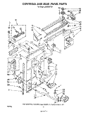 CONTROLS AND REAR Diagram and Parts List for LA3400XPW4  Whirlpool Washer