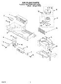 AIR FLOW PARTS Diagram and Parts List for YGH7145XFB2  Whirlpool Microwave