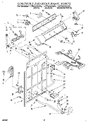 CONTROLS AND REAR PANEL Diagram and Parts List for LLT8233AN0  Whirlpool Washer