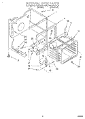INTERNAL OVEN Diagram and Parts List for FEP310YL2  Whirlpool Range