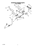COOKTOP BURNER Diagram and Parts List for SF310PEYQ1  Whirlpool Range