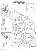 SECTION Diagram and Parts List for LER6646BW2  Whirlpool Dryer