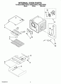 INTERNAL OVEN PARTS Diagram and Parts List for KEBS277SBL02  KitchenAid Wall Oven