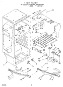 LINER Diagram and Parts List for 4ET14GKXFN01  Whirlpool Refrigerator