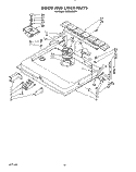 DOOR AND LATCH Diagram and Parts List for KUDM220T1  KitchenAid Dishwasher