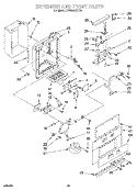 DISPENSER AND FRONT Diagram and Parts List for KSSS36QDX03  KitchenAid Refrigerator