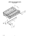 UPPER RACK AND TRACK Diagram and Parts List for KUDC220T5  KitchenAid Dishwasher