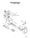 FREEZER INTERIOR Diagram and Parts List for RS22ARXXW00  Roper Refrigerator