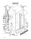 CABINET Diagram and Parts List for RS20CKXWW00  Roper Refrigerator