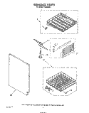 DISHRACK Diagram and Parts List for DU4000XR1  Whirlpool Dishwasher