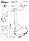 CABINET Diagram and Parts List for 3XKGN7050F00  Whirlpool Refrigerator