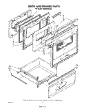 DOOR AND DRAWER Diagram and Parts List for RM988PXLW0  Whirlpool Microwave Oven Combo