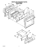 DOOR AND DRAWER Diagram and Parts List for SF367PEYQ5  Whirlpool Range