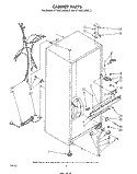 CABINET Diagram and Parts List for ET14DC1MWR0  Whirlpool Refrigerator