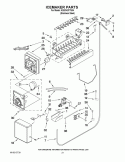 ICEMAKER PARTS Diagram and Parts List for KSSC42FTS04  KitchenAid Refrigerator