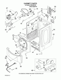 CABINET PARTS Diagram and Parts List for WED9400VE1  Whirlpool Dryer