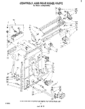 CONTROLS AND REAR PANEL Diagram and Parts List for LA3400XMW2  Whirlpool Washer