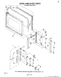 DOOR AND LATCH Diagram and Parts List for MW8750XL2  Whirlpool Microwave